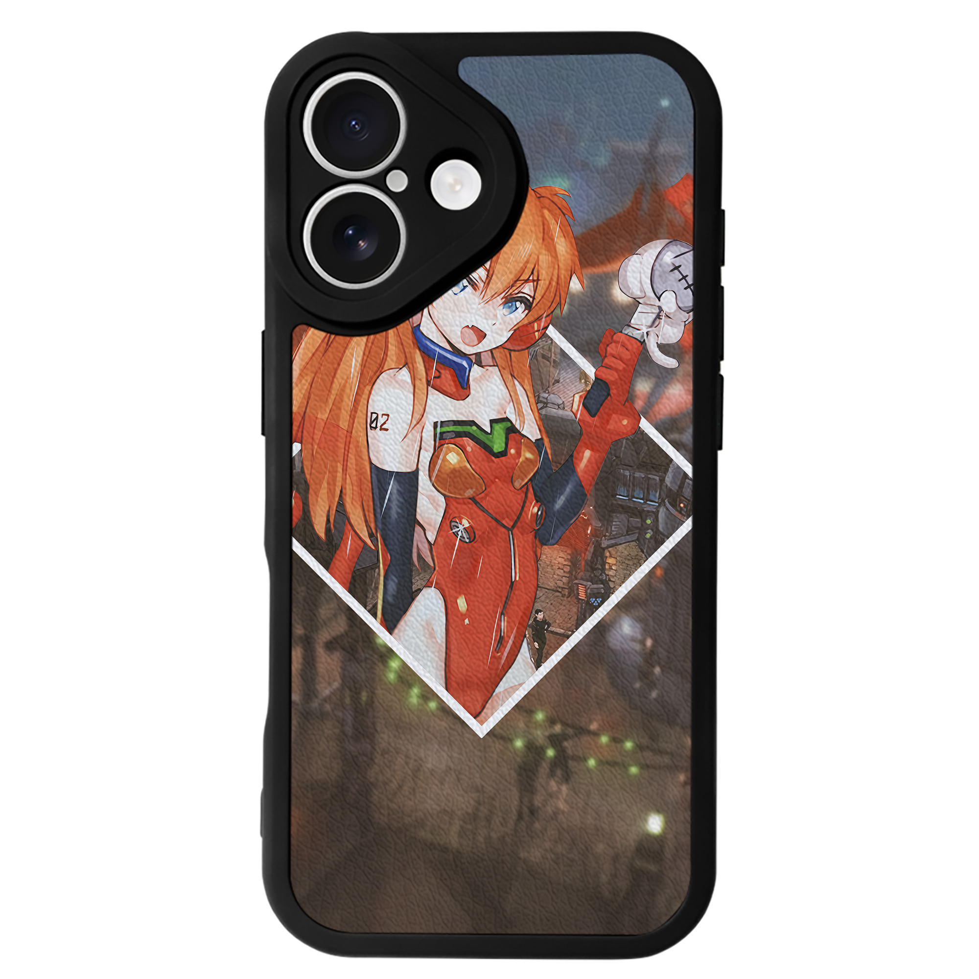（画像用） EVA 新世紀エヴァンゲリオン 【iPhone 16シリーズ対応】シリコンスマホケース（レザー調） 材質：シリコン
